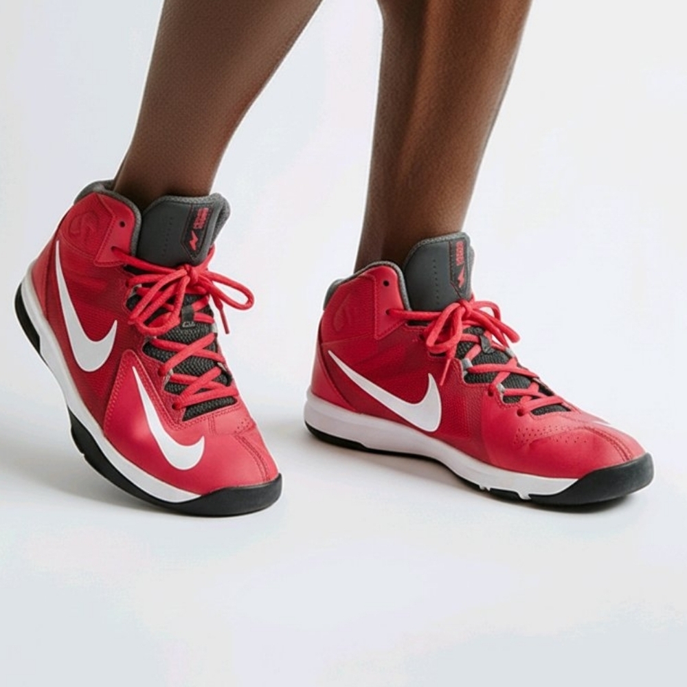 Nike Air Max Stutter Step 2 Kids Boys Size 4.5Y (Youth) Red Basketball Shoes 4.5